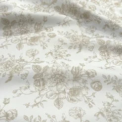 French Toile (Poly Print) Table Runner in Taupe