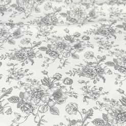 French Toile (Poly Print) Table Runner in Grey