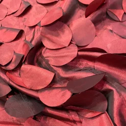 Funzie (Circle Hanging) Taffeta Table Linen in Burgundy