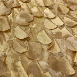 Funzie (Circle Hanging) Taffeta Table Linen in Gold