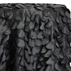 Funzie (Circle Hanging) Taffeta Table Linen in Black