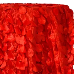 Funzie (Circle Hanging) Taffeta Table Linen in Red