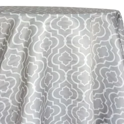 Gatsby Print (Lamour) Table Linen in Silver