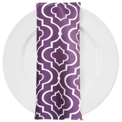 Gatsby Print (Lamour) Table Napkin in Plum