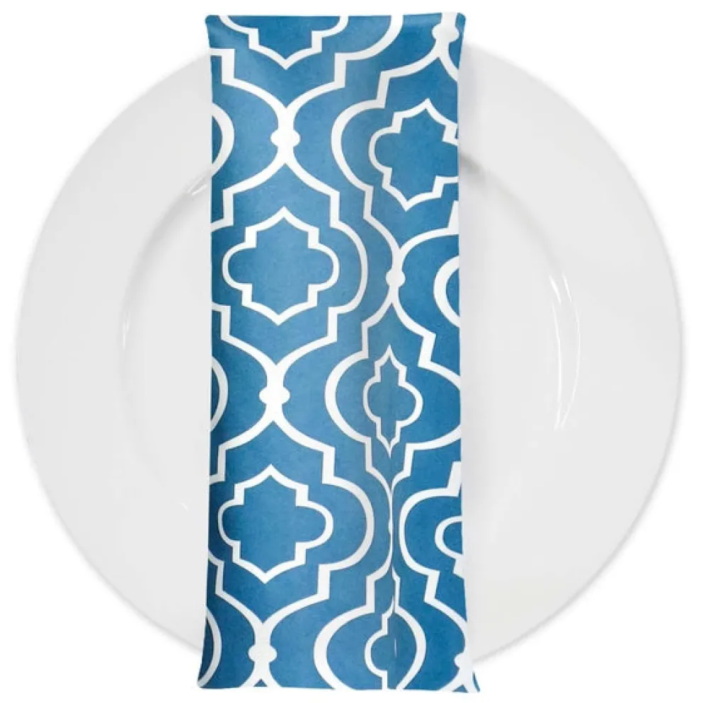 Gatsby Print (Lamour) Table Napkin in Teal