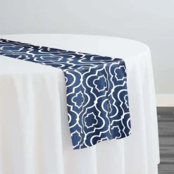 Gatsby Print (Lamour) Table Runner in Navy