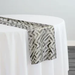 Gio Jacquard Table Runner in Taupe