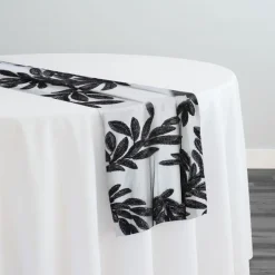 Giselle Sequins Table Runner in Black