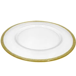 Glimmer - Glass Charger Plate in Champagne (Item # 0334)