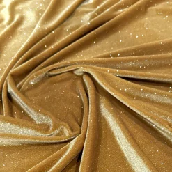 Glitter Velour Table Linen in Gold