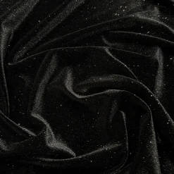 Glitter Velour Table Runner in Black