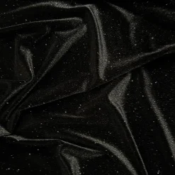 Glitter Velour Table Runner in Black