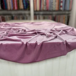 Glitter Velour Table Runner in Dusty Pink