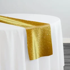 Glitter Velour Table Runner in Gold