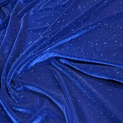 Glitter Velour Table Runner in Royal