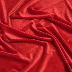 Glitter Velour Table Runner in Red