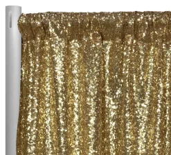 Glitz Sequins Drapery Panel in Gold 24K