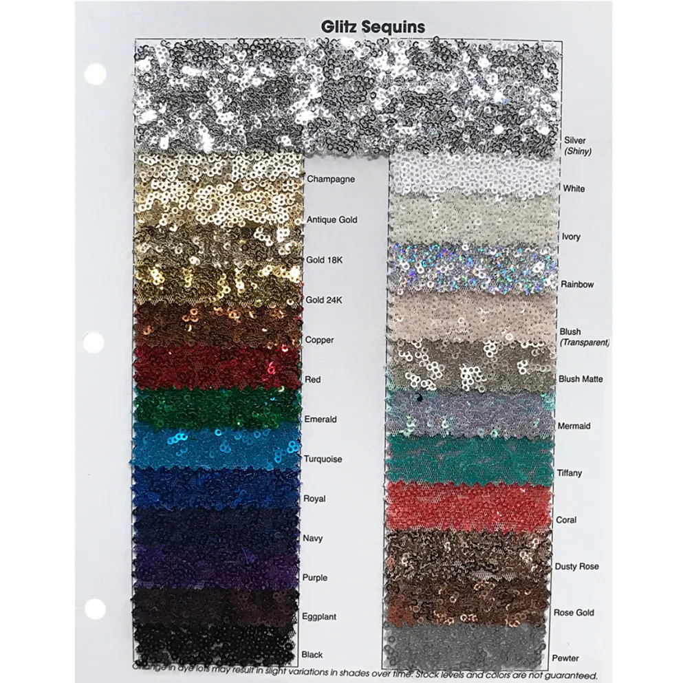 Glitz Sequins Drapery Panel in Silver