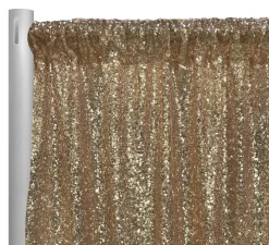 Glitz Sequins Drapery Panel in Antique Gold