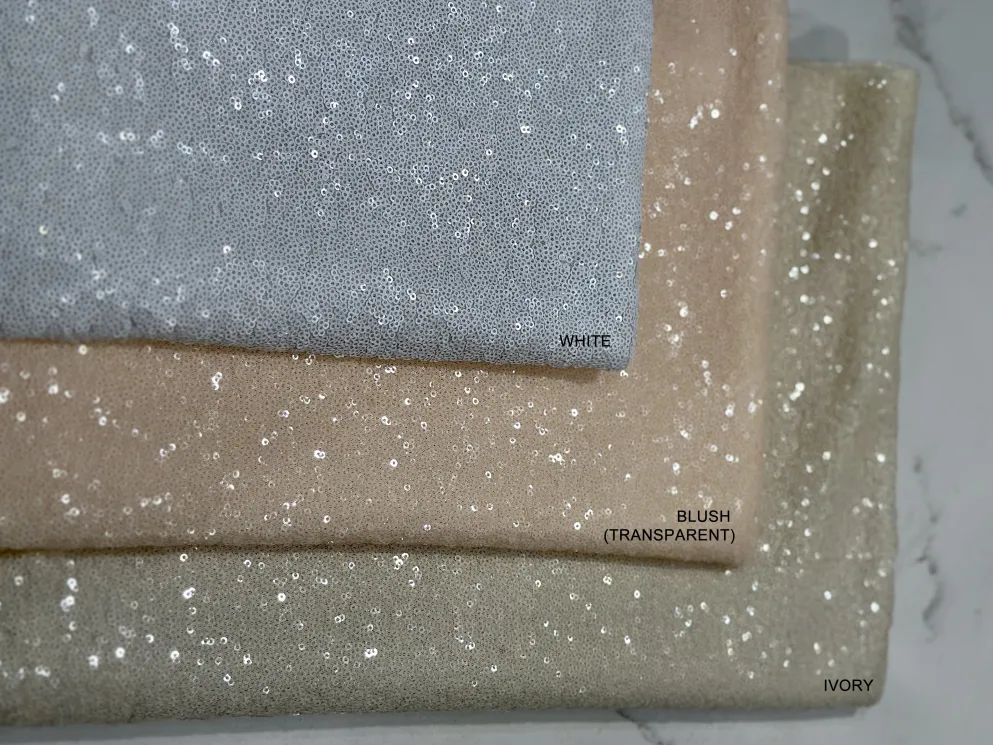 Glitz Sequins Table Linen in Blush Transparent