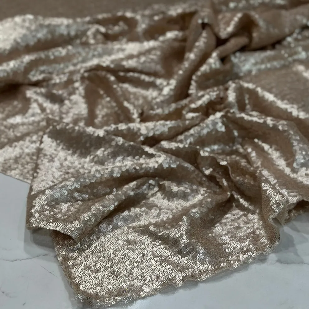 Glitz Sequins Table Linen in Blush Matte