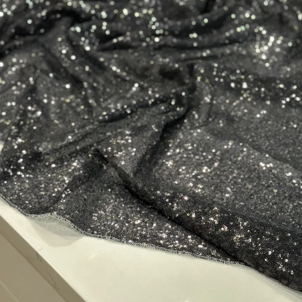Glitz Sequins Table Linen in Black