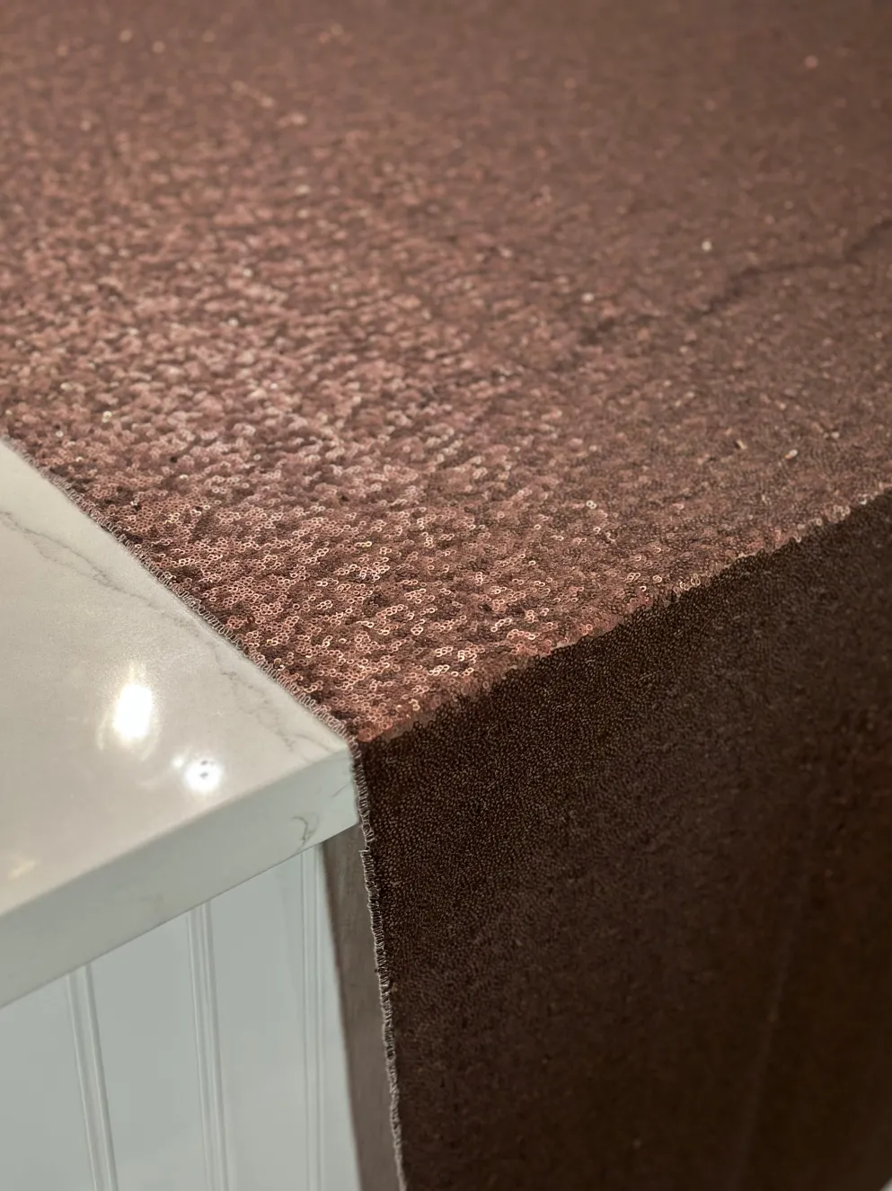 Glitz Sequins Table Linen in Cognac