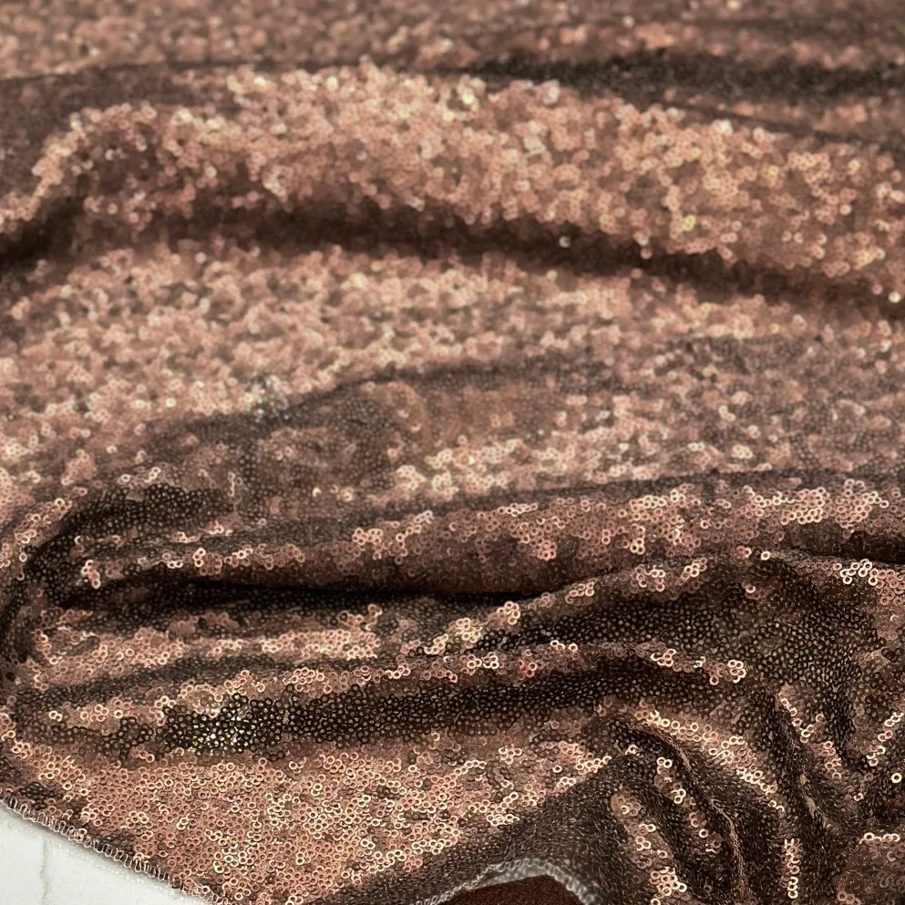Glitz Sequins Table Linen in Cognac