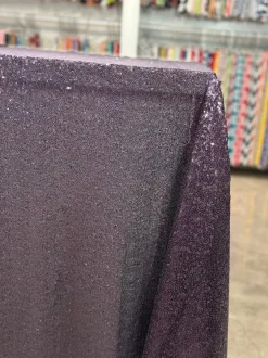 Glitz Sequins Table Linen in Eggplant