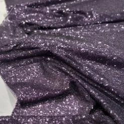 Glitz Sequins Table Linen in Eggplant