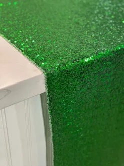 Glitz Sequins Table Linen in Emerald
