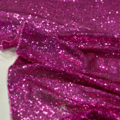Glitz Sequins Table Linen in Fuchsia