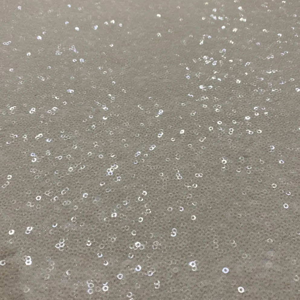Glitz Sequins Table Linen in Ivory
