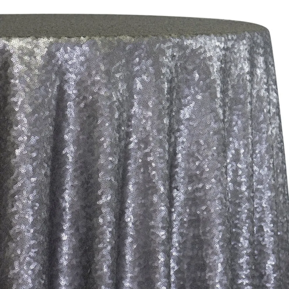 Glitz Sequins Table Linen in Pewter