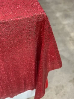 Glitz Sequins Table Linen in Red