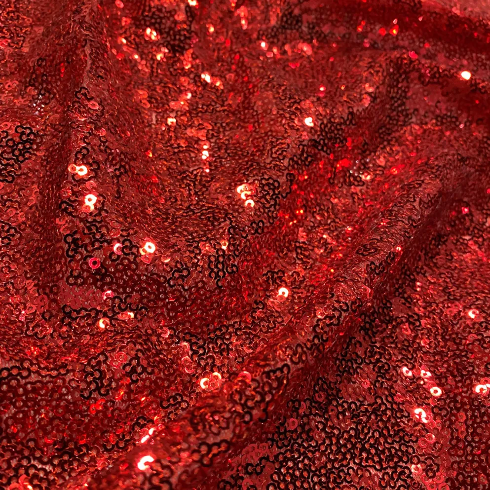 Glitz Sequins Table Linen in Red