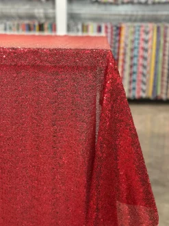 Glitz Sequins Table Linen in Red