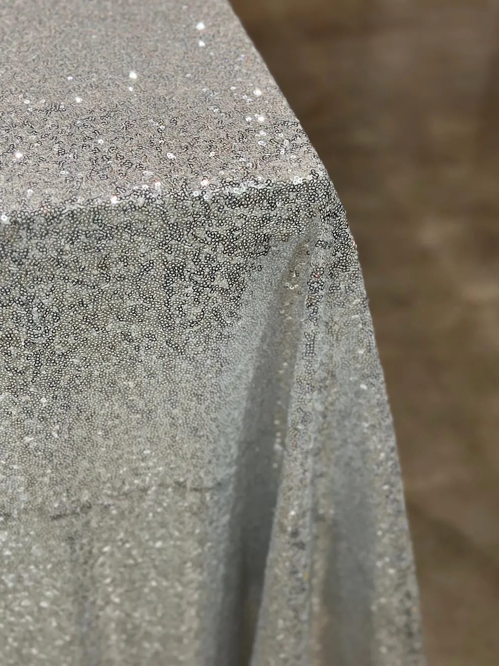 Glitz Sequins Table Linen in Silver