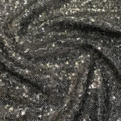 Glitz Sequins (w/ Poly Lining) Table Napkin in Black