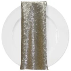 Glitz Sequins (w/ Poly Lining) Table Napkin in Champagne