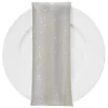 Glitz Sequins (w/ Poly Lining) Table Napkin in Ivory
