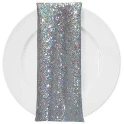 Glitz Sequins (w/ Poly Lining) Table Napkin in Mermaid