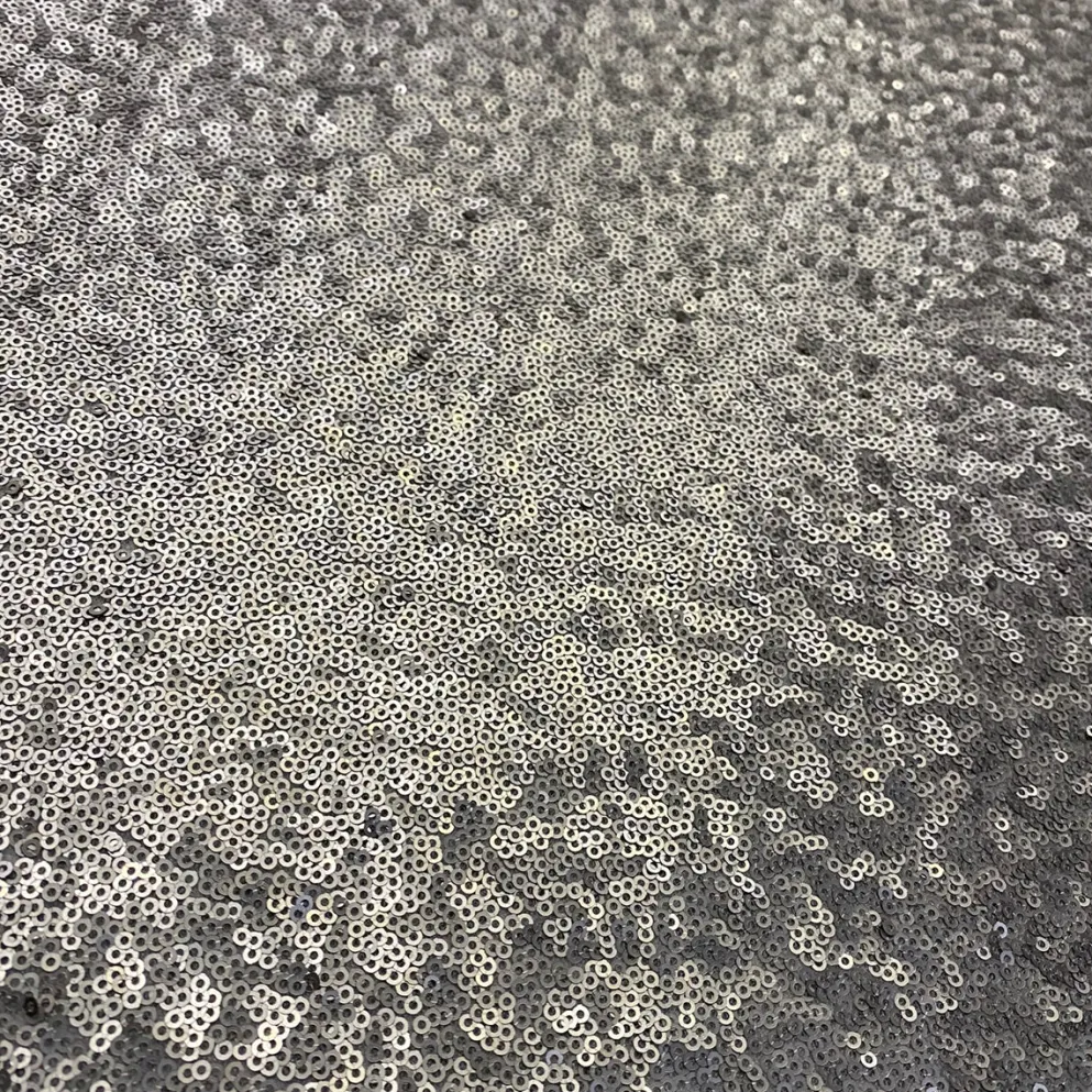 Glitz Sequins (w/ Poly Lining) Table Napkin in Pewter