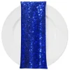 Glitz Sequins (w/ Poly Lining) Table Napkin in Royal