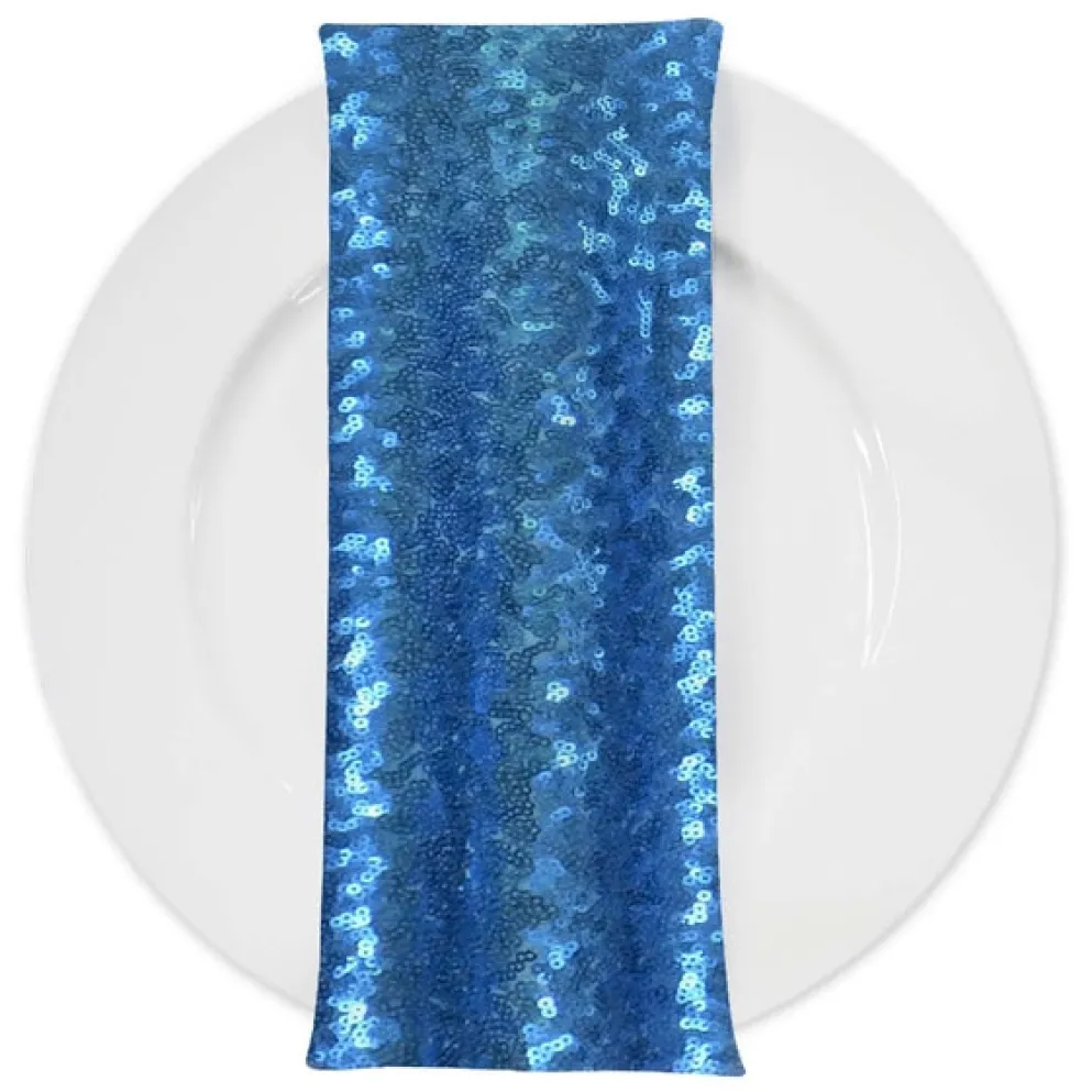 Glitz Sequins (w/ Poly Lining) Table Napkin in Turquoise