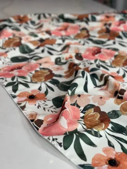 Gold Bloom (Poly Print) Table Linen