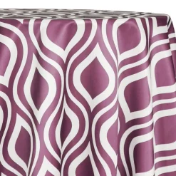 Groovy Print (Lamour) Table Linen in Plum