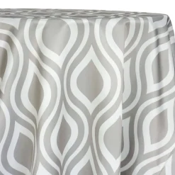 Groovy Print (Lamour) Table Linen in Silver
