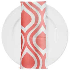 Groovy Print (Lamour) Table Napkin in Coral