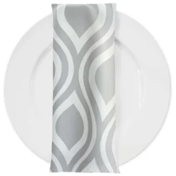 Groovy Print (Lamour) Table Napkin in Silver